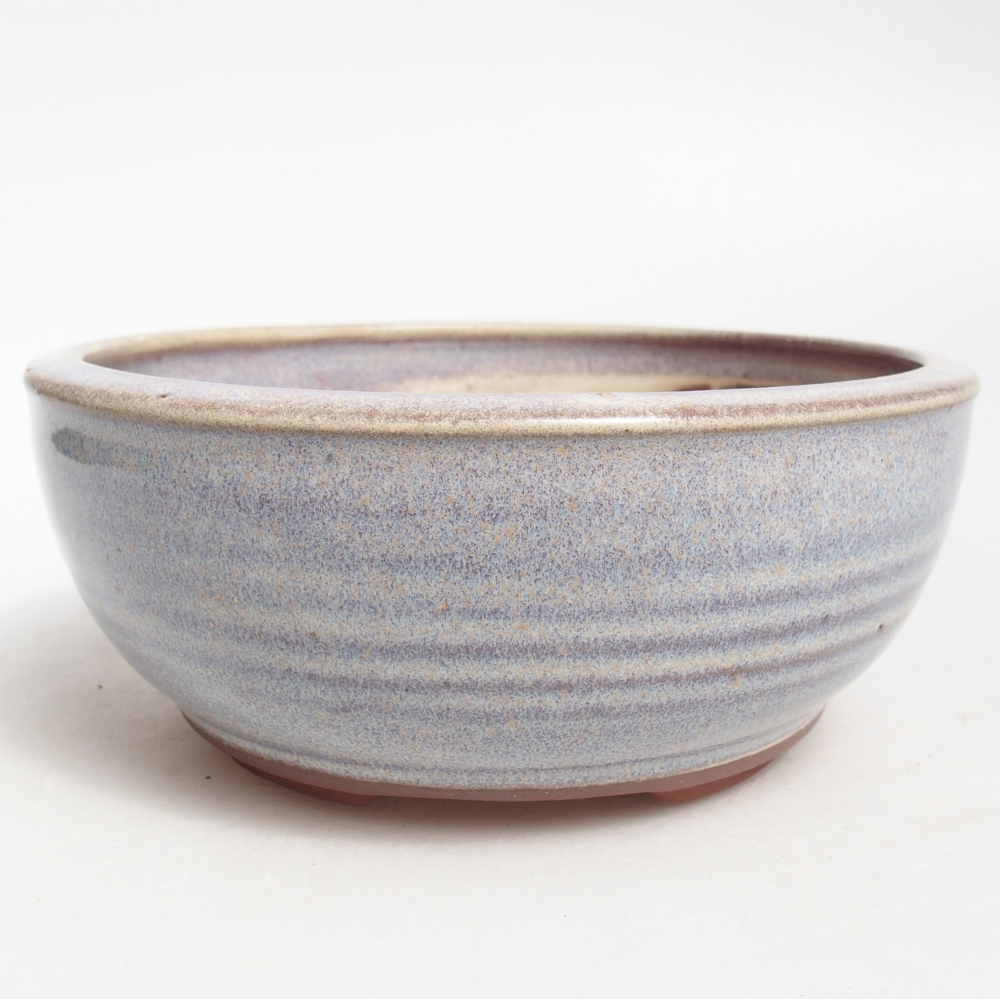 Ceramic bonsai bowl 15 x 15 x 6 cm, colour blue