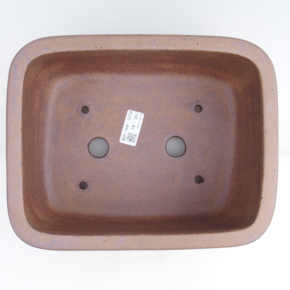 Ceramic bonsai bowl 26 x 20,5 x 12 cm, brown
