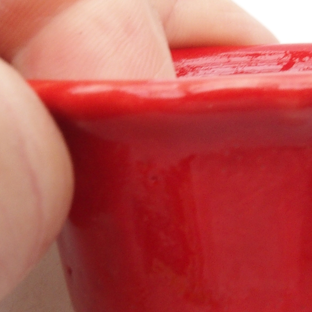 Mini bonsai bowl 5 x 5 x 3 cm, color red