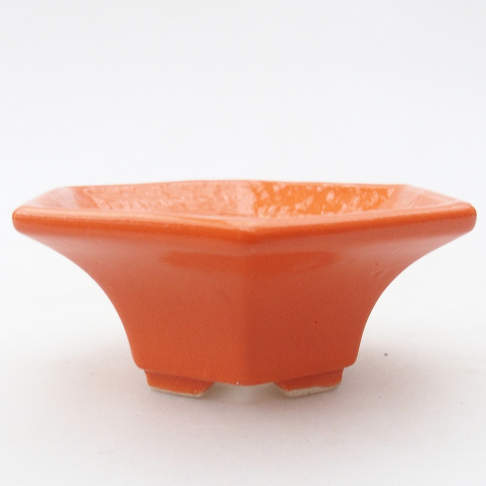 Mini bonsai bowl 8 x 7 x 3,5 cm, orange