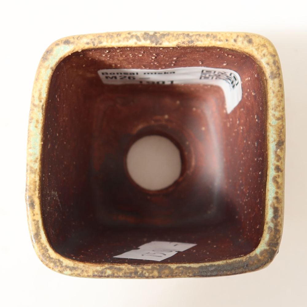 Ceramic bonsai bowl 5 x 5 x 6,5 cm, green