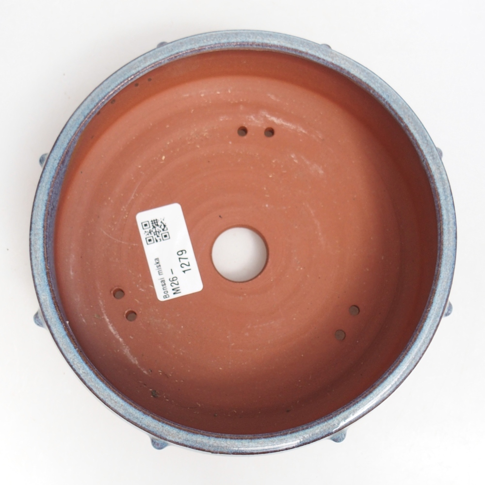 Ceramic bonsai bowl 17 x 17 x 5,5 cm, colour blue