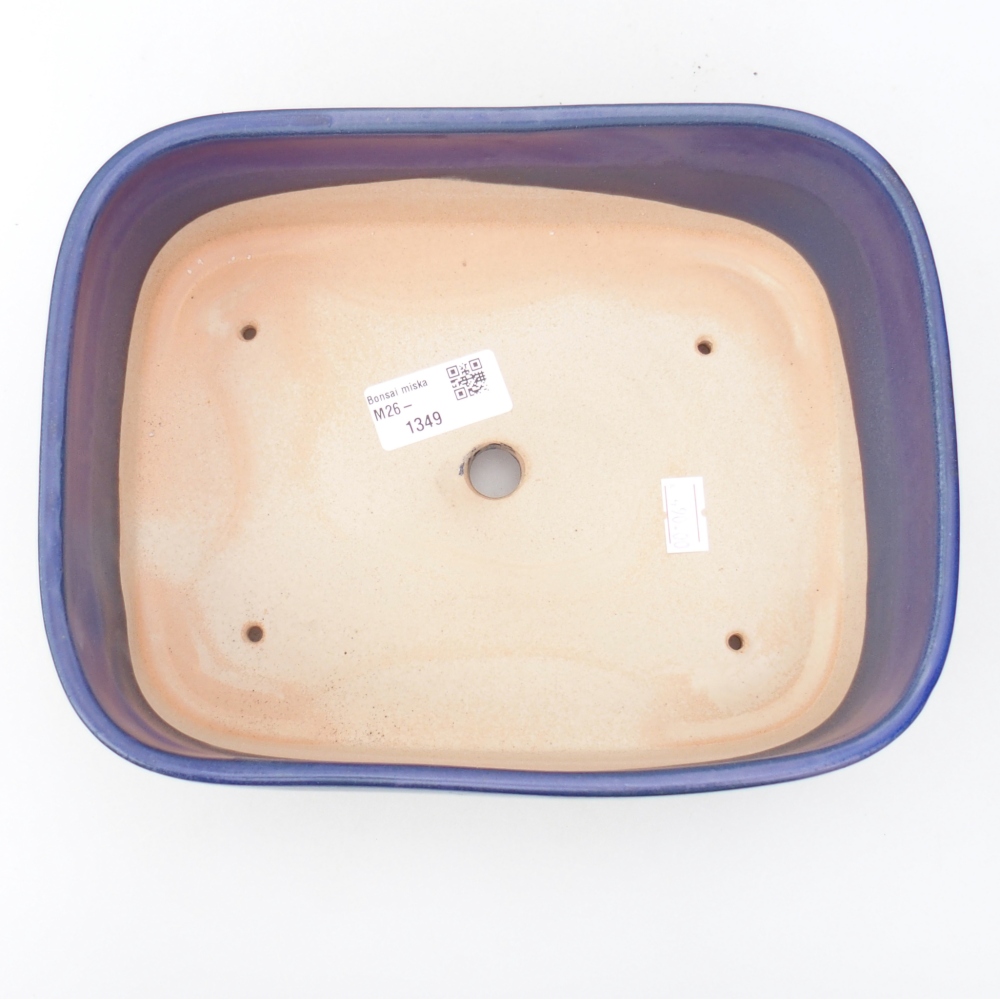 Ceramic bonsai bowl 23 x 18 x 7,5 cm, colour blue