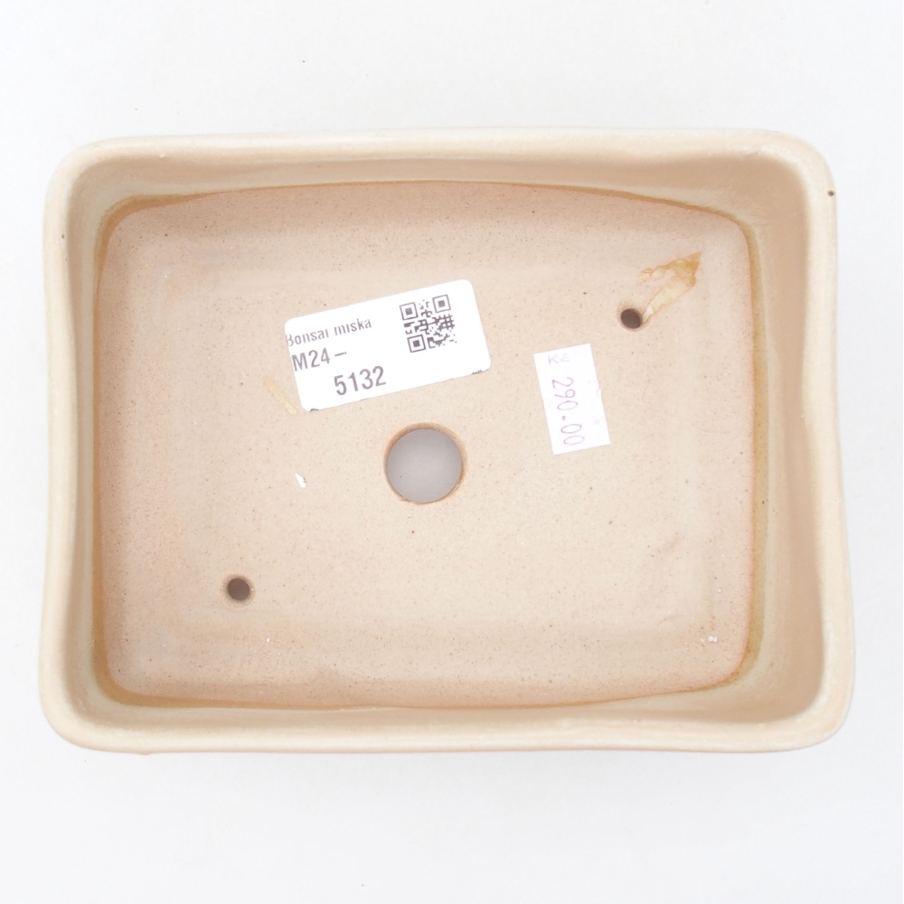 Ceramic bonsai bowl  15 x 11 x 5,5 cm, color beige