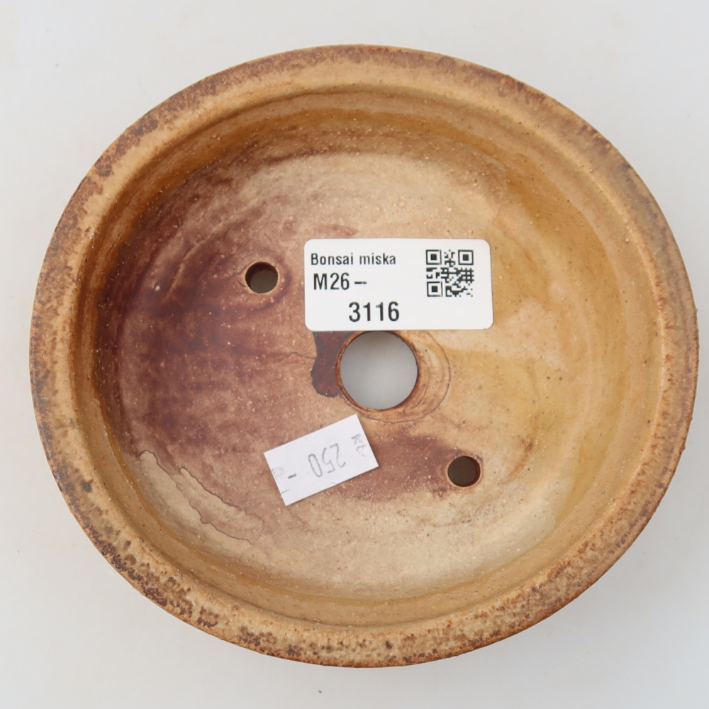 Ceramic bonsai pot, 12.5 x 11.5 x 3.5 cm, pink
