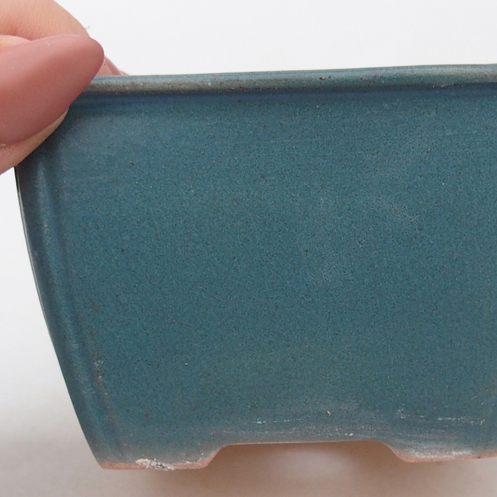 Ceramic bonsai bowl 8,5 x 8,5 x 5 cm, colour blue