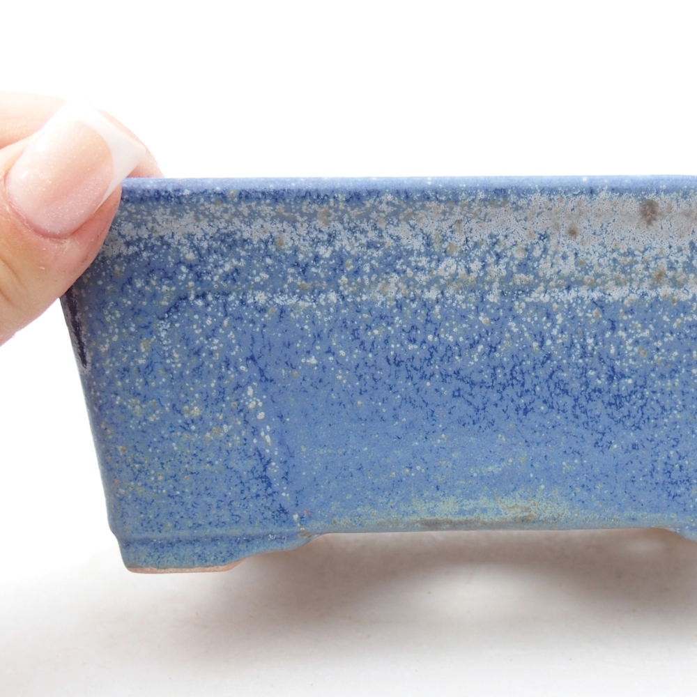 Ceramic bonsai bowl 13,5 x 10 x 5,5 cm, colour blue