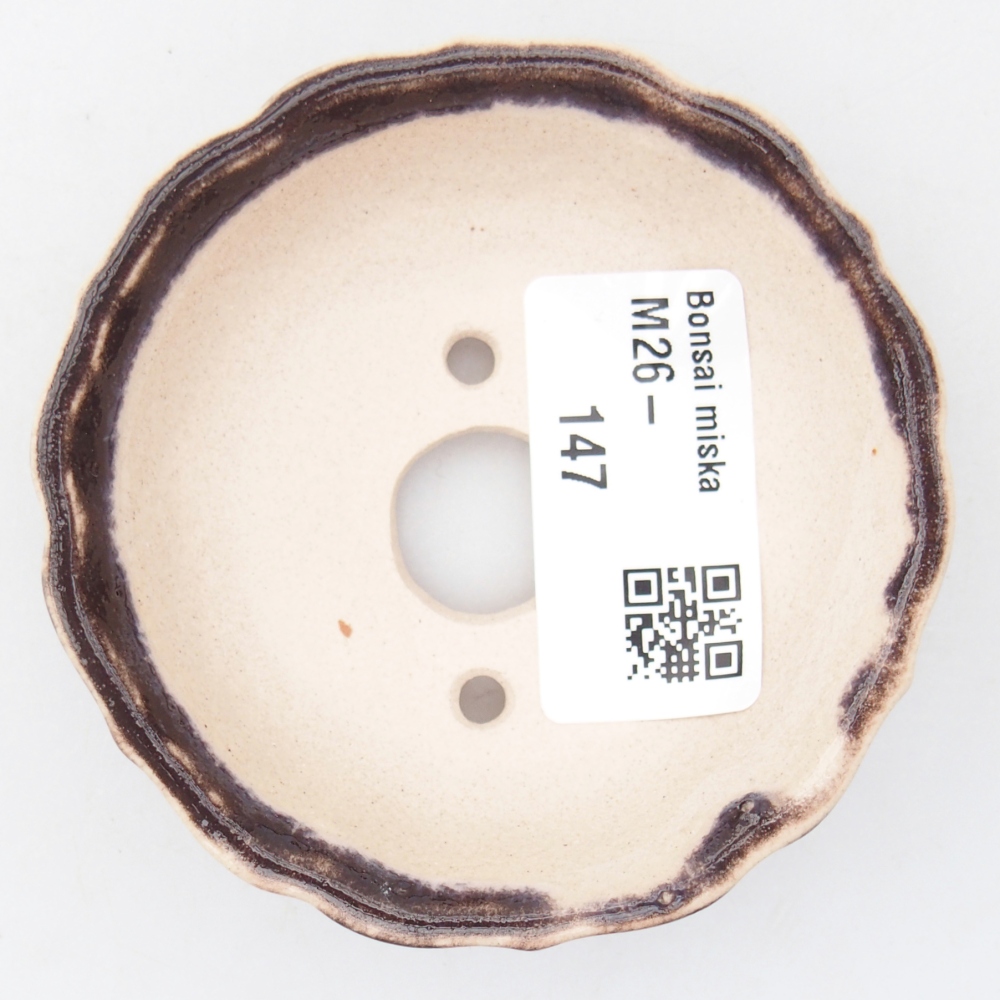 Mini bonsai bowl 7,5 x 7,5 x 2 cm, brown