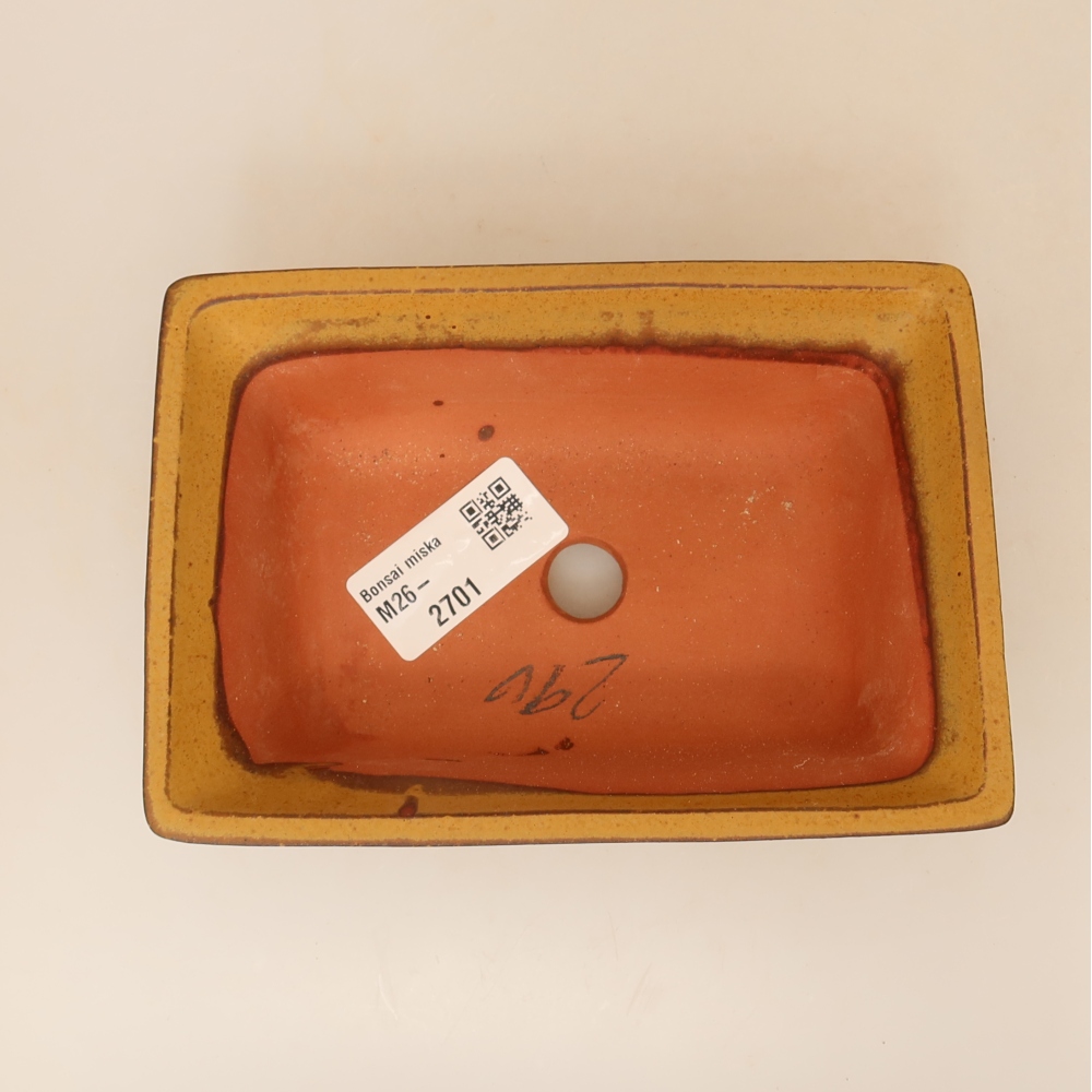 Ceramic Bowl  14.5 x 10 x 5 cm, yellow