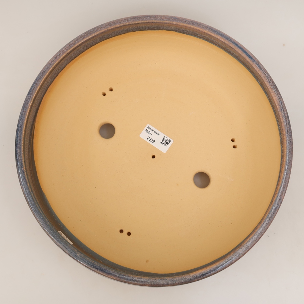 Ceramic bonsai pot, 31 x 31 x 9 cm, blue