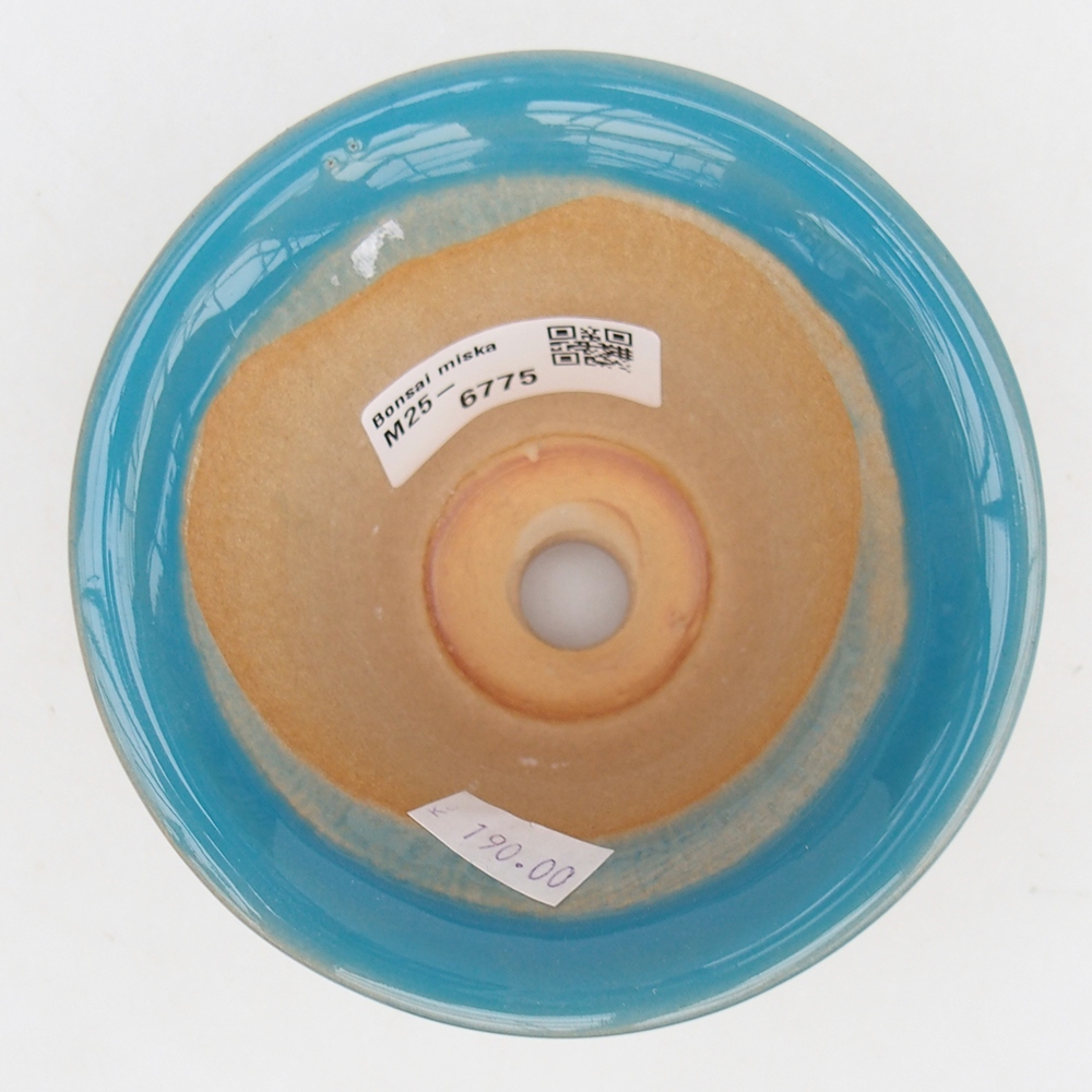 Ceramic bonsai bowl 10,5 x 10,5 x 7 cm, colour blue