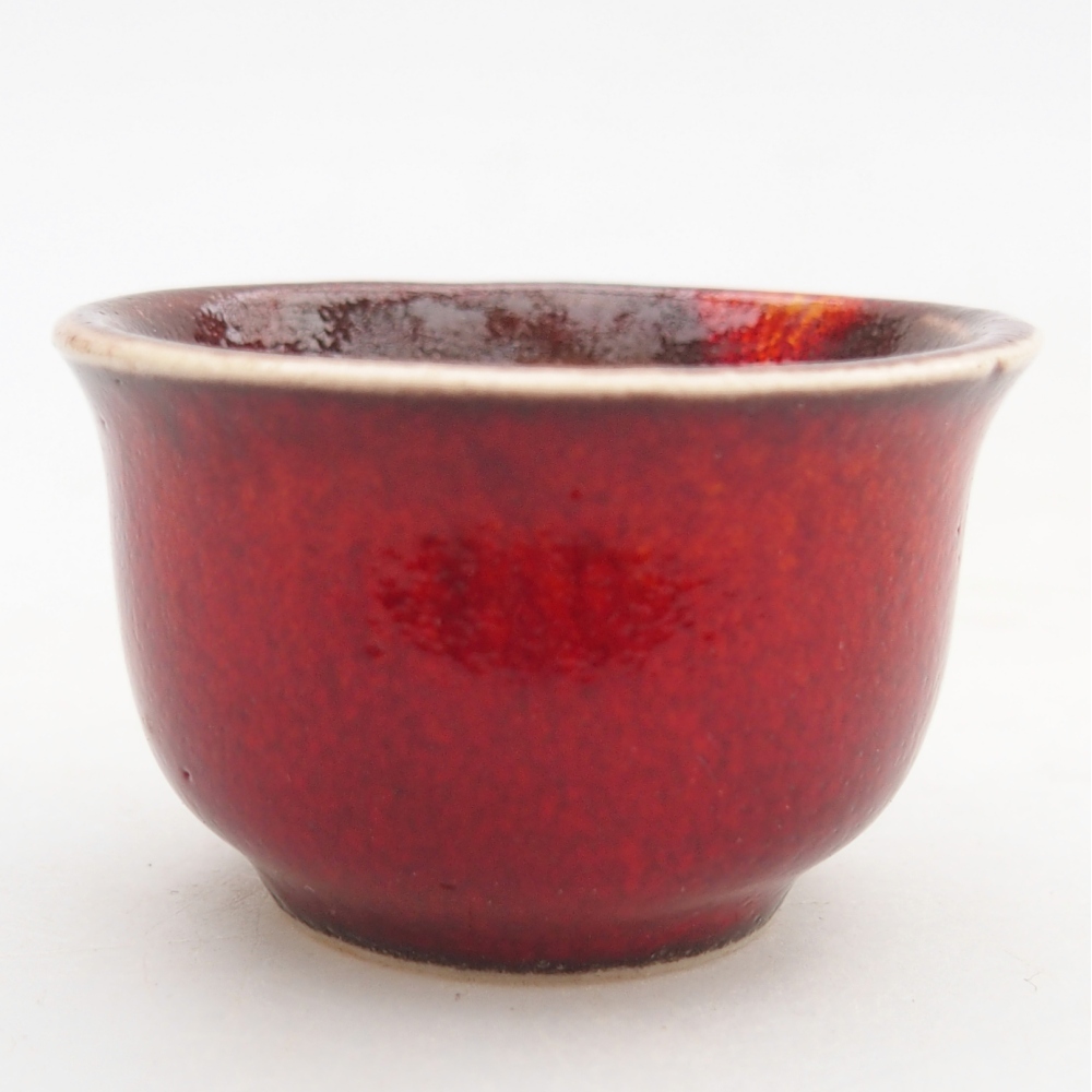 Mini bonsai bowl 5 x 5 x 3 cm, colour red