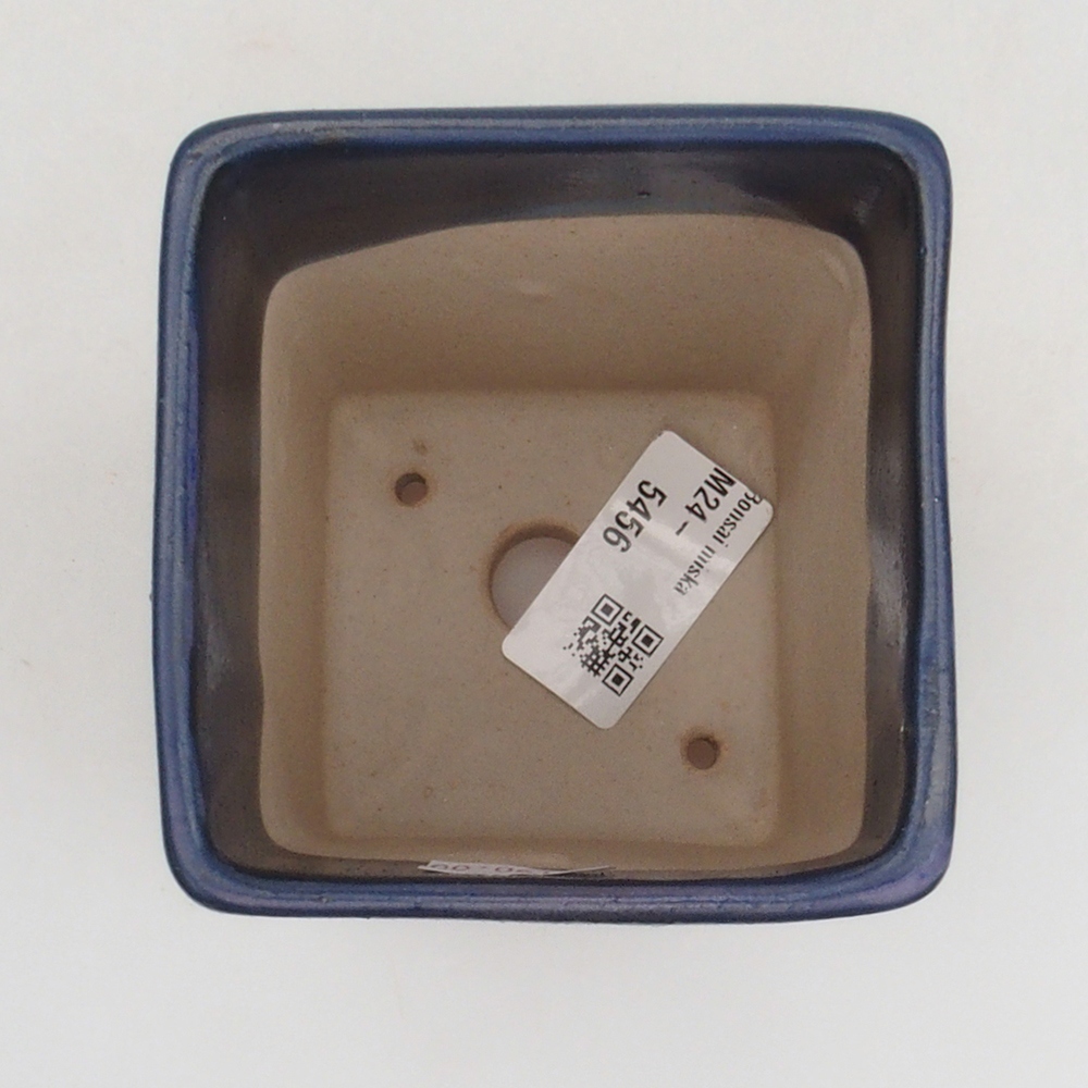 Ceramic bonsai bowl 8,5 x 8,5 x 10,5 cm, color blue