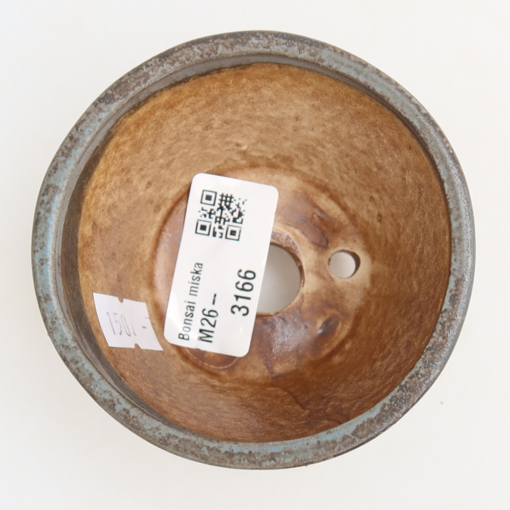 Ceramic bonsai bowl 8,5 x 8,5 x 5 cm, colour blue