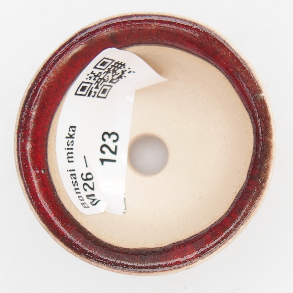 Mini bonsai bowl 5 x 5 x 3 cm, colour red