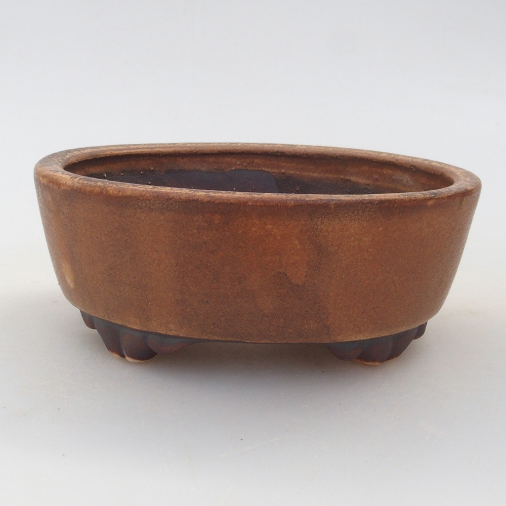 Ceramic bonsai bowl 9 x 8 x 3,5 cm, color brown