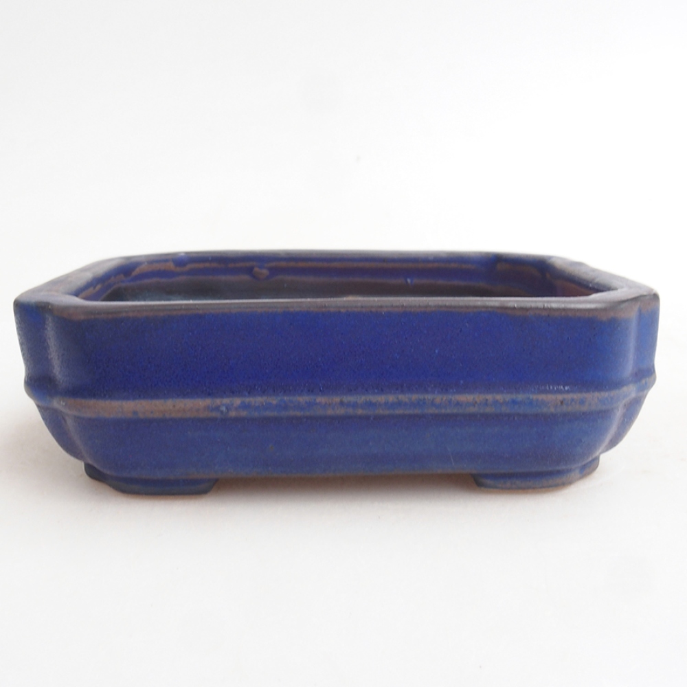 Ceramic bonsai bowl 12 x 10 x 4 cm, color blue