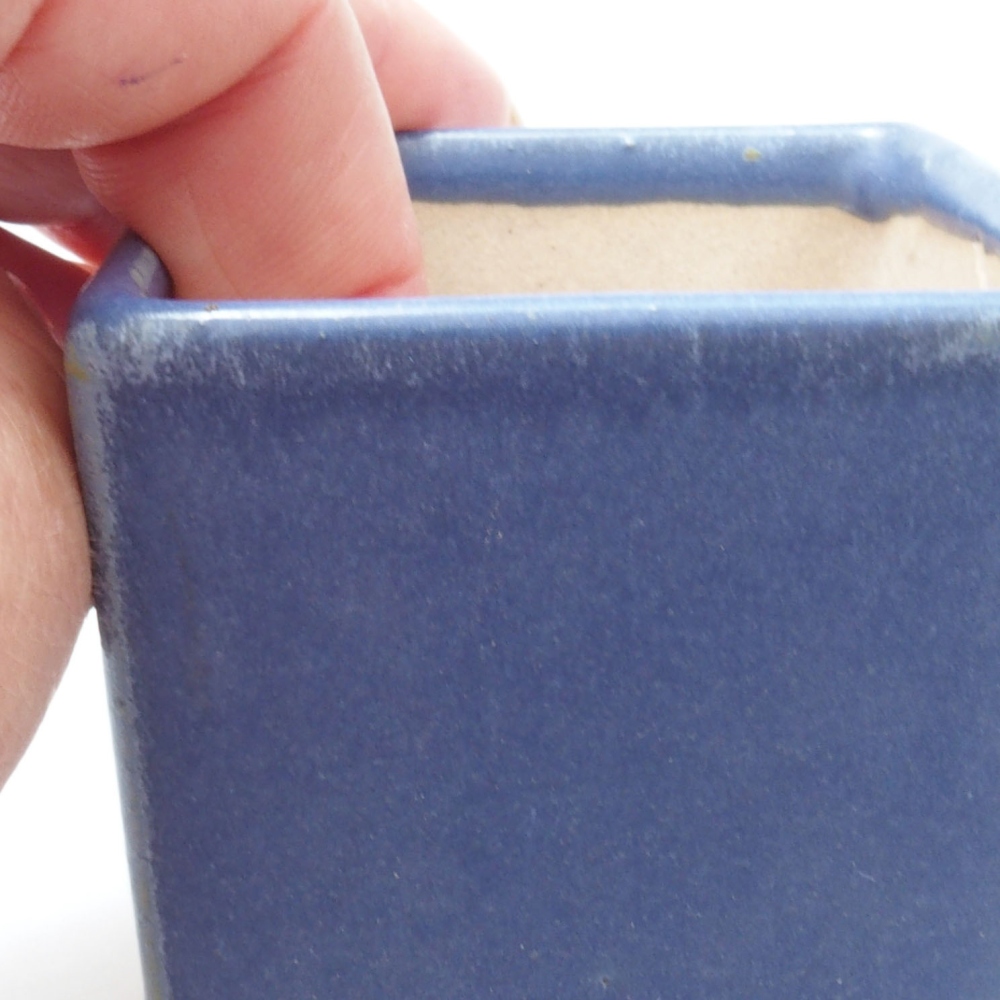 Mini bonsai bowl 5.5 x 5.5 x 6.5 cm, color blue