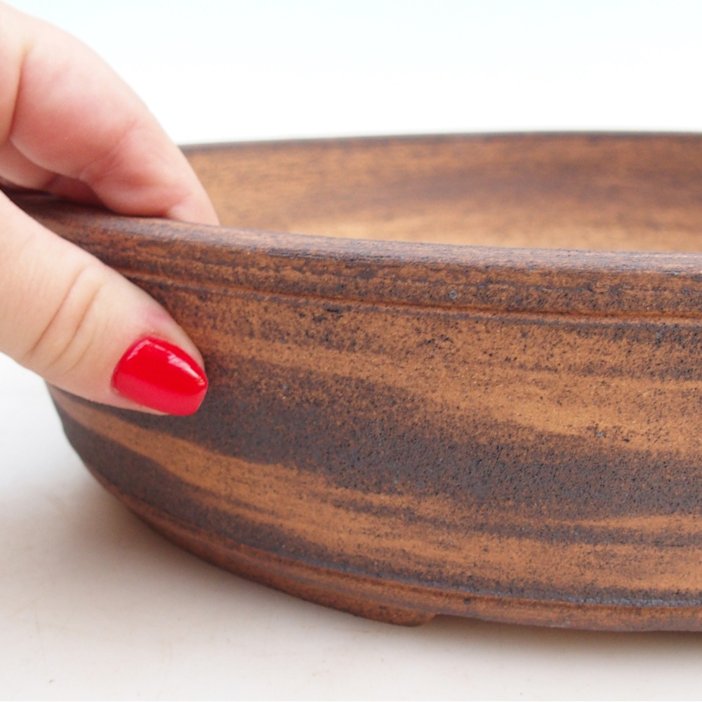Bonsai bowl 30 x 30 x 7,5 cm , colour brown