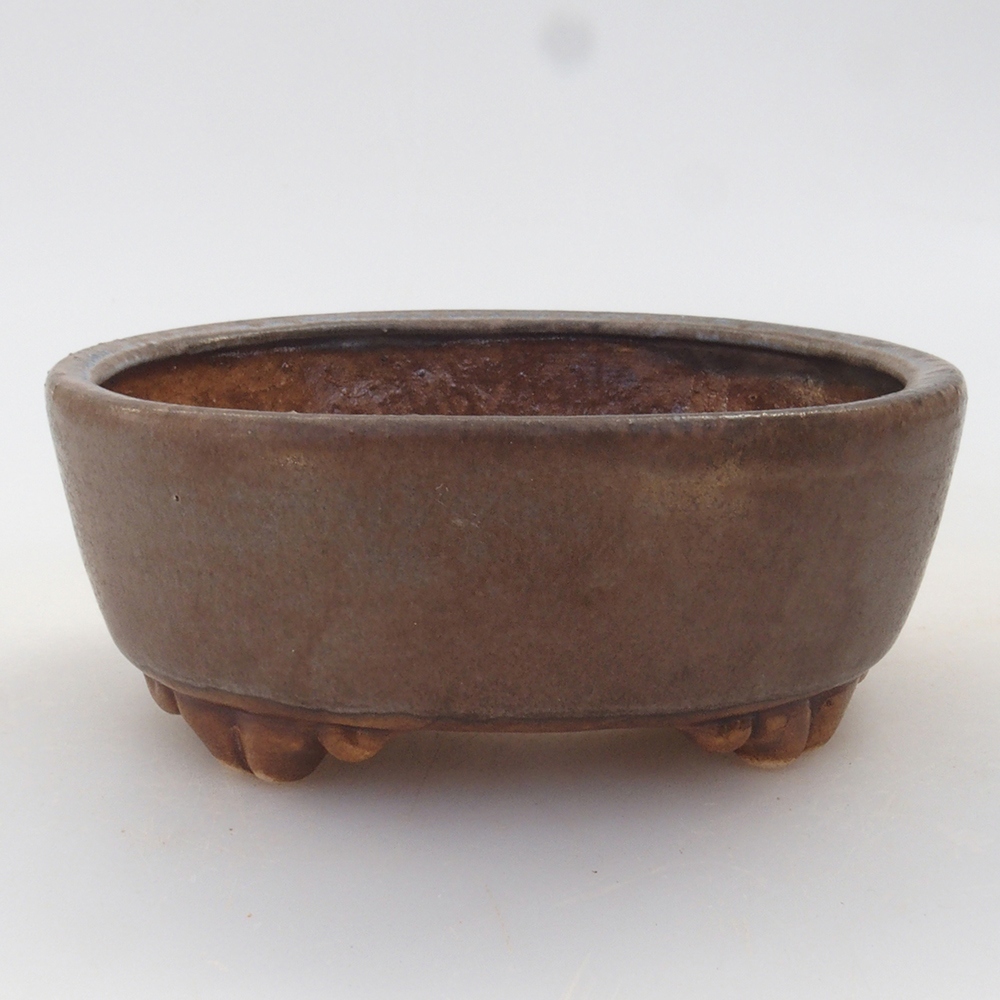Ceramic bonsai bowl 9 x 8 x 3,5 cm, color gray