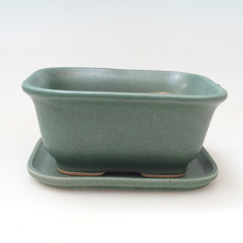 Bonsai bowl + saucer H01 - 12x9x5 cm