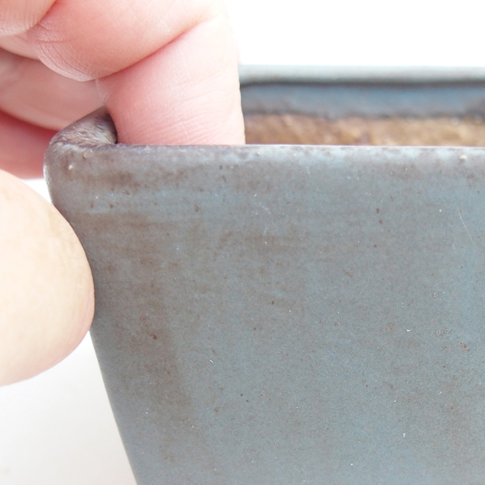 Ceramic bonsai bowl 10 x 10 x 6,5 cm, color blue