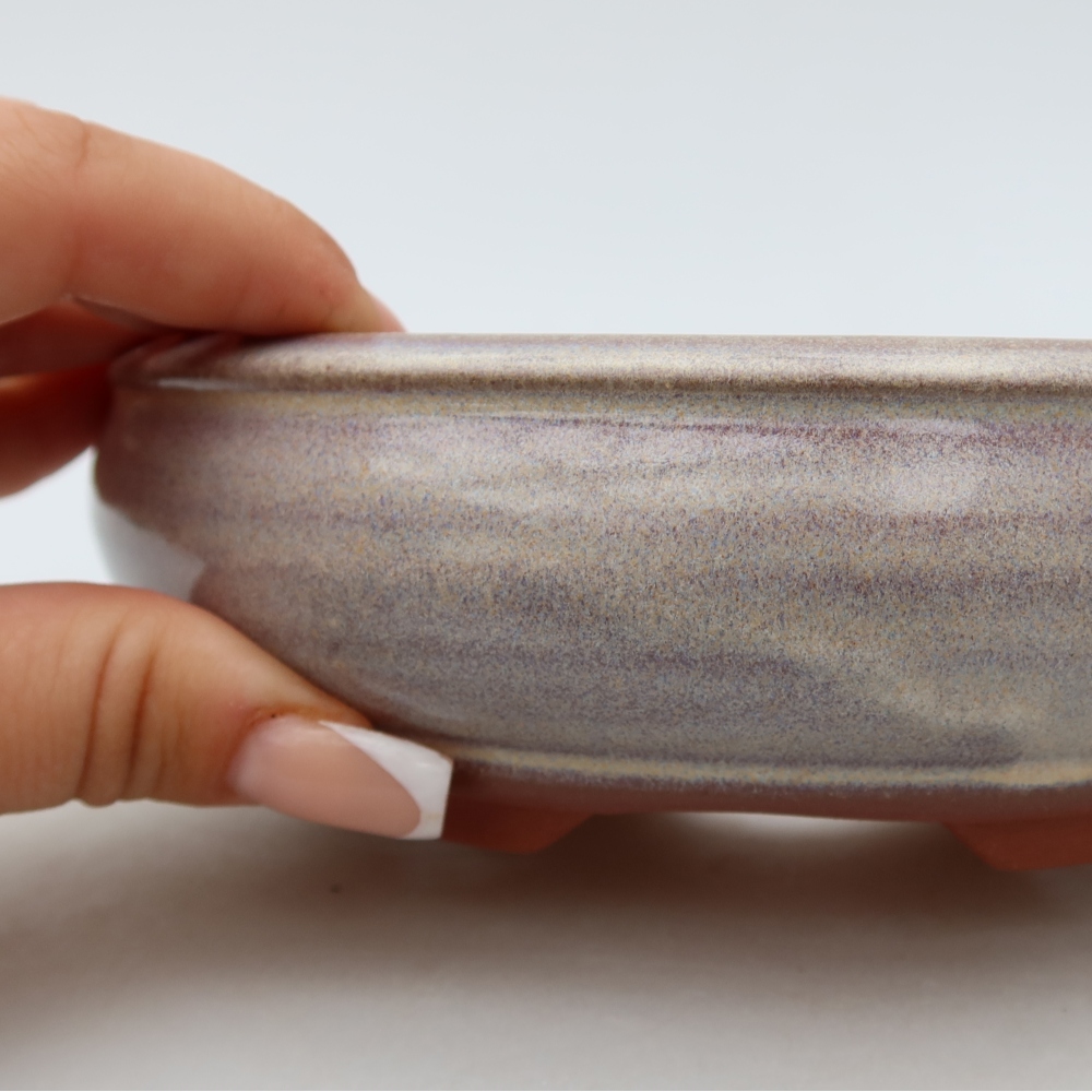 Ceramic bonsai bowl 16 x 16 x 5 cm, colour blue