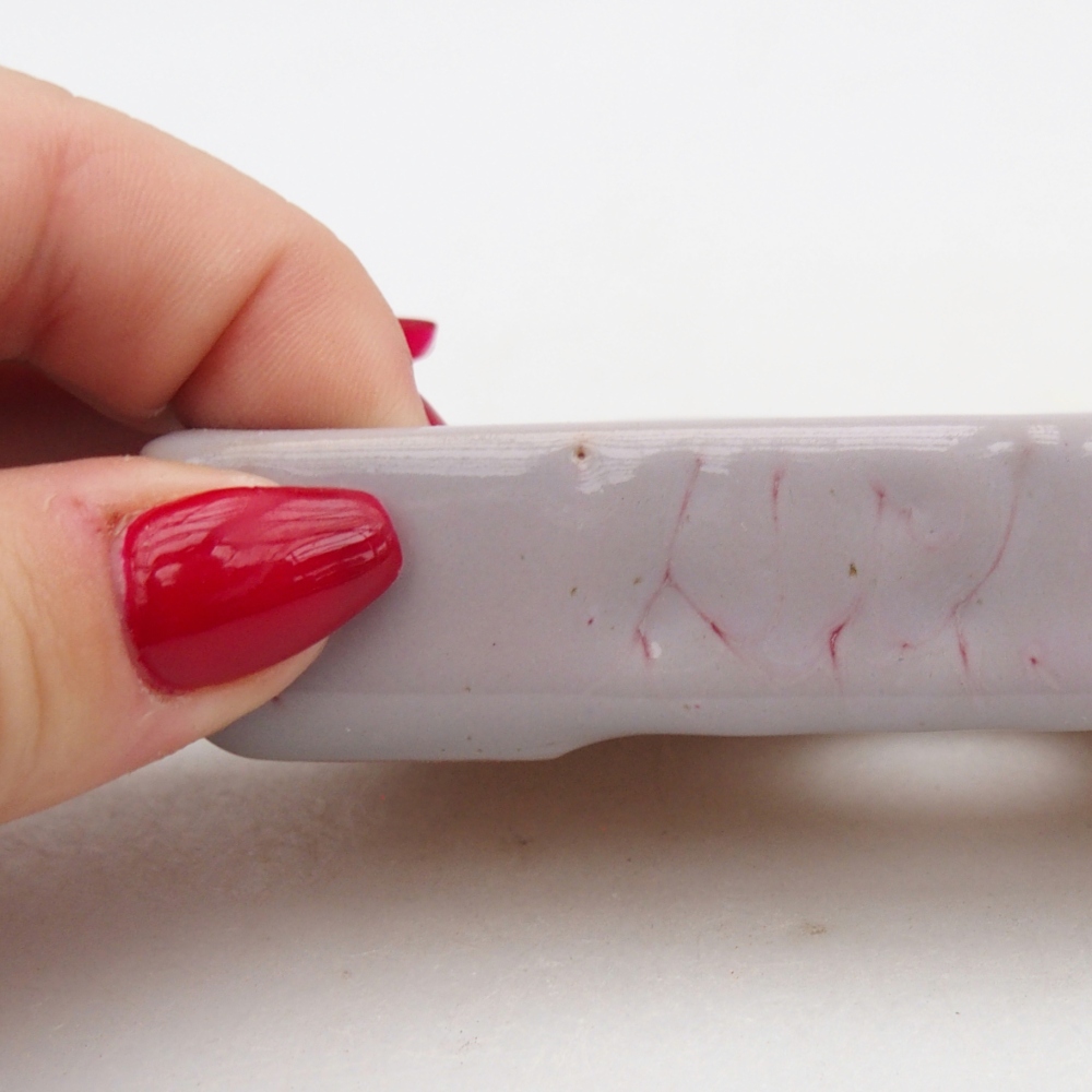 Ceramic bonsai bowl 10,5 x 7 x 2 cm, pink