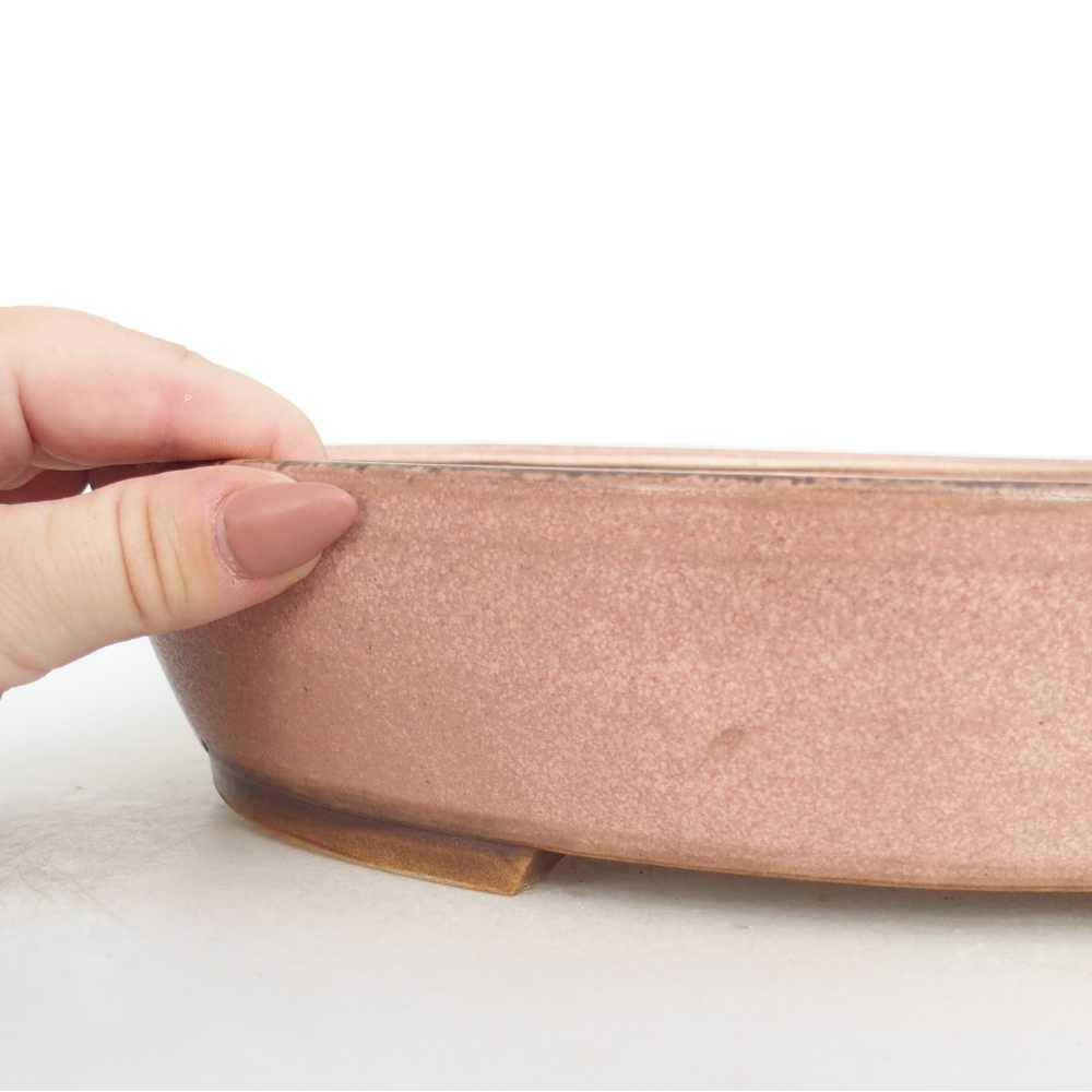 Ceramic bonsai bowl 28 x 24 x 6 cm, pink