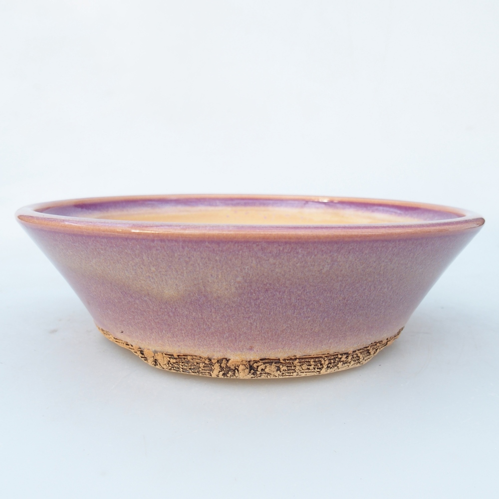 Ceramic bonsai bowl 19,5 x 19,5 x 5,5 cm, colour purple