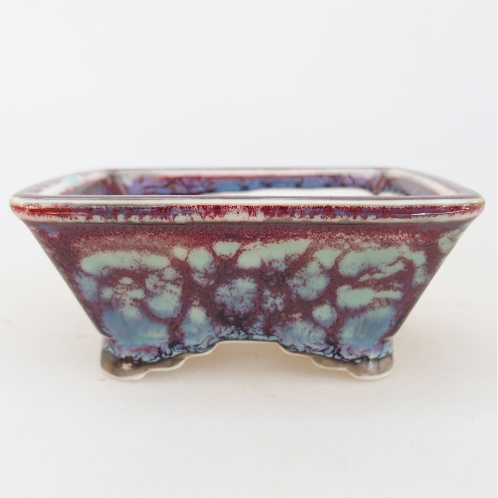 Mini bonsai bowl 8,5 x 7,5 x 4 cm, burgundy