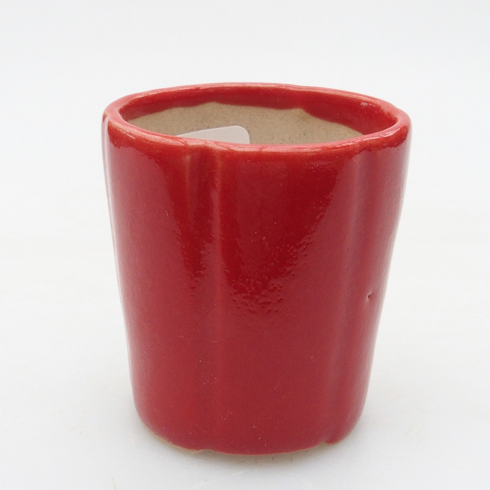 Mini bonsai bowl 4 x 4 x 4 cm, color red