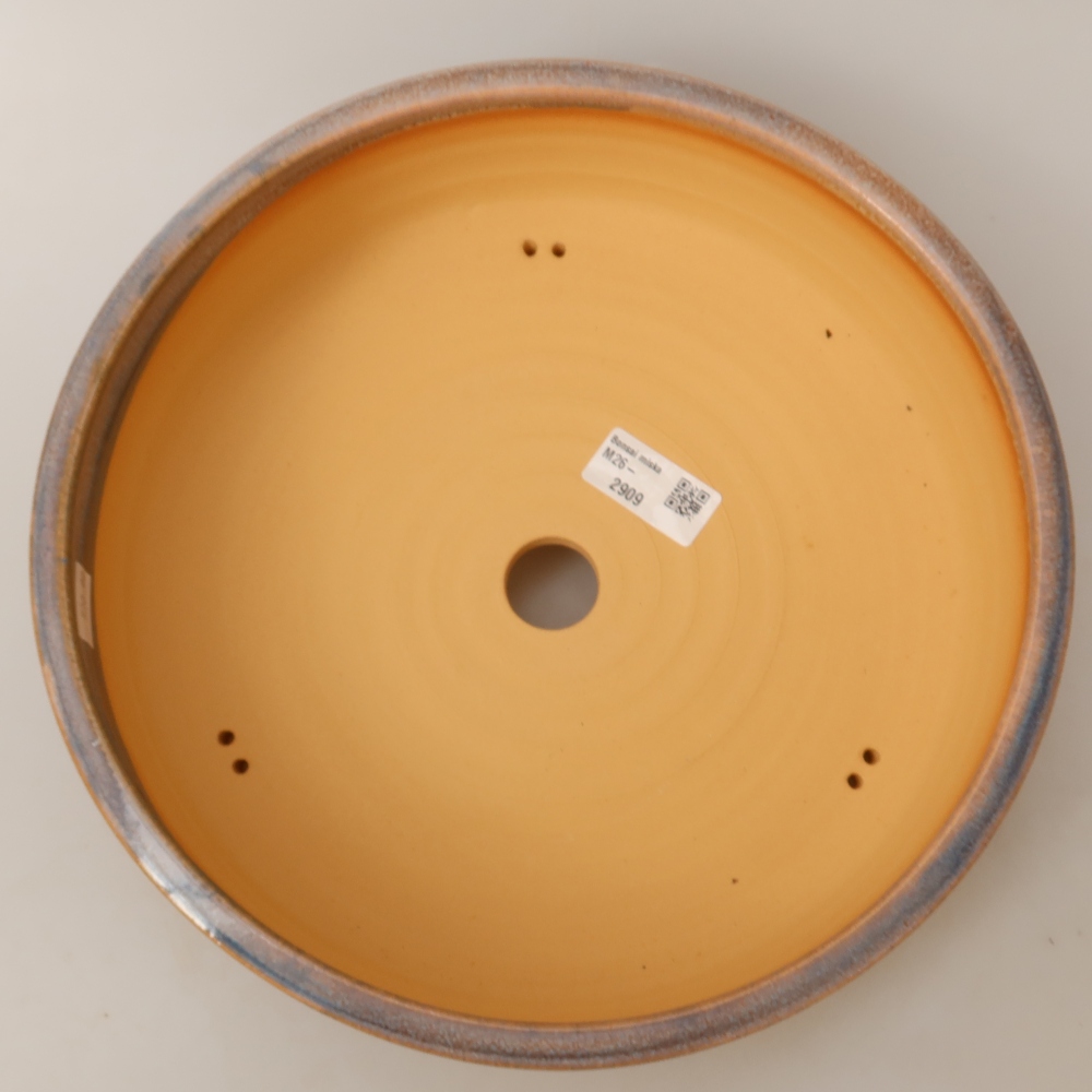 Ceramic bonsai pot, 28 x 28 x 8 cm, blue