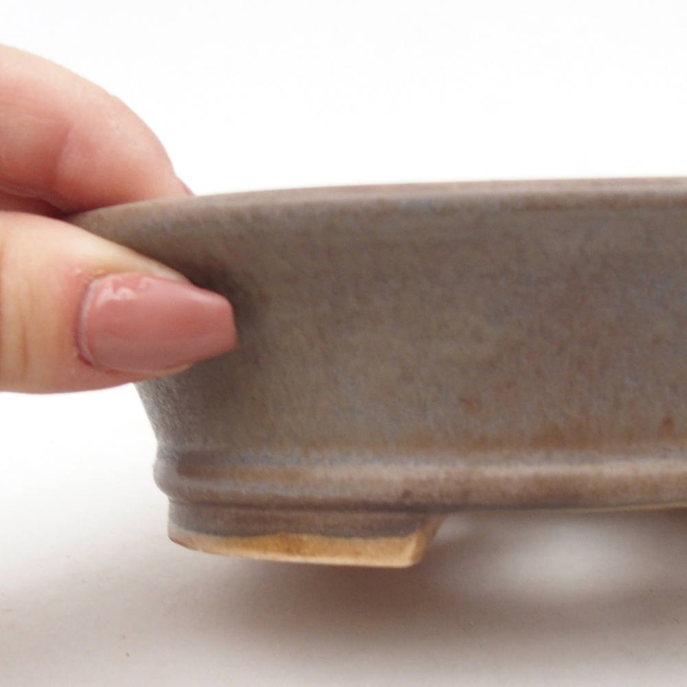 Ceramic bonsai bowl 14,5 x 12,5 x 4 cm, colour blue