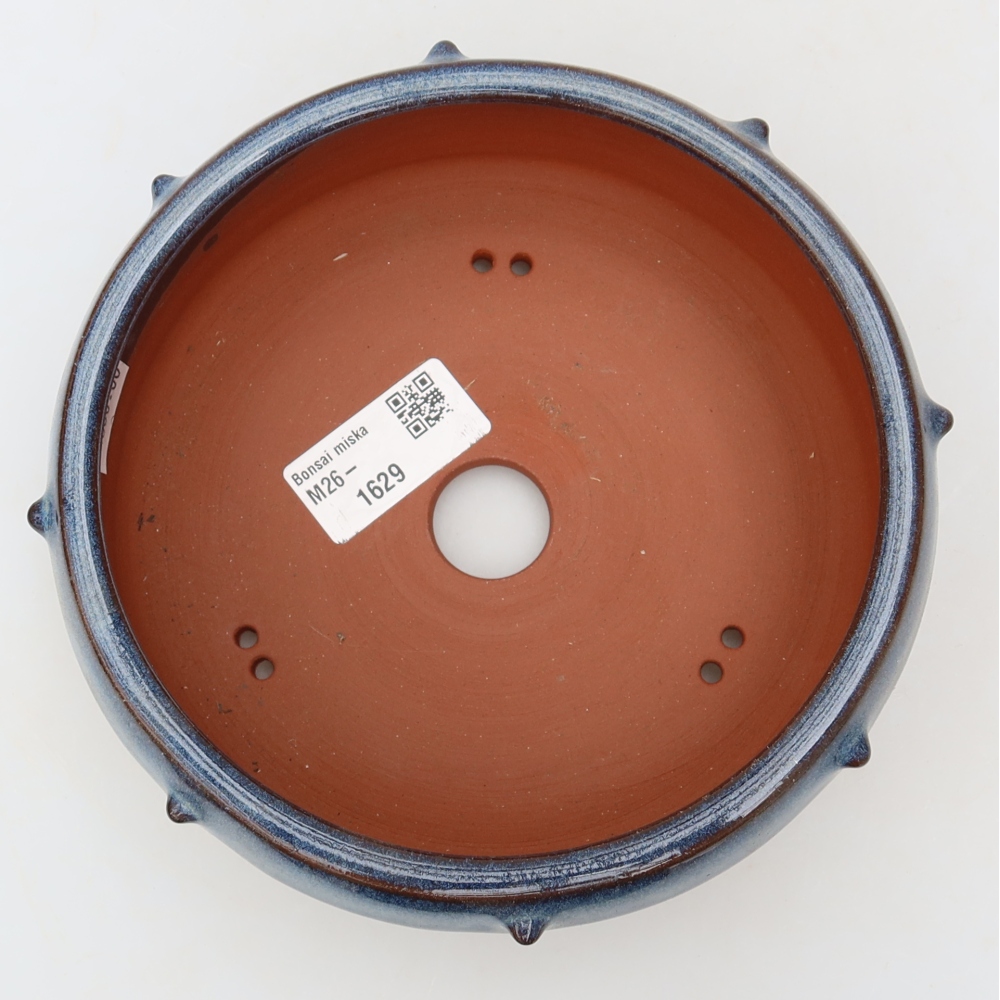 Ceramic bonsai bowl 15,5 x 15,5 x 6,5 cm, colour blue