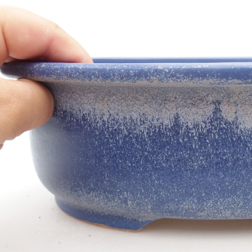 Ceramic bonsai bowl 23 x 19,5 x 7 cm, color blue