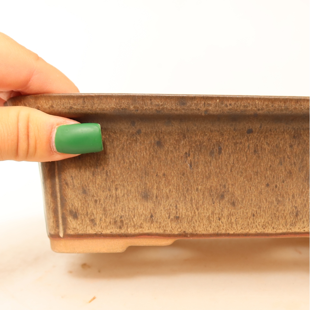 Ceramic Bowl, 20 x 15.5 x 5.5 cm, brown