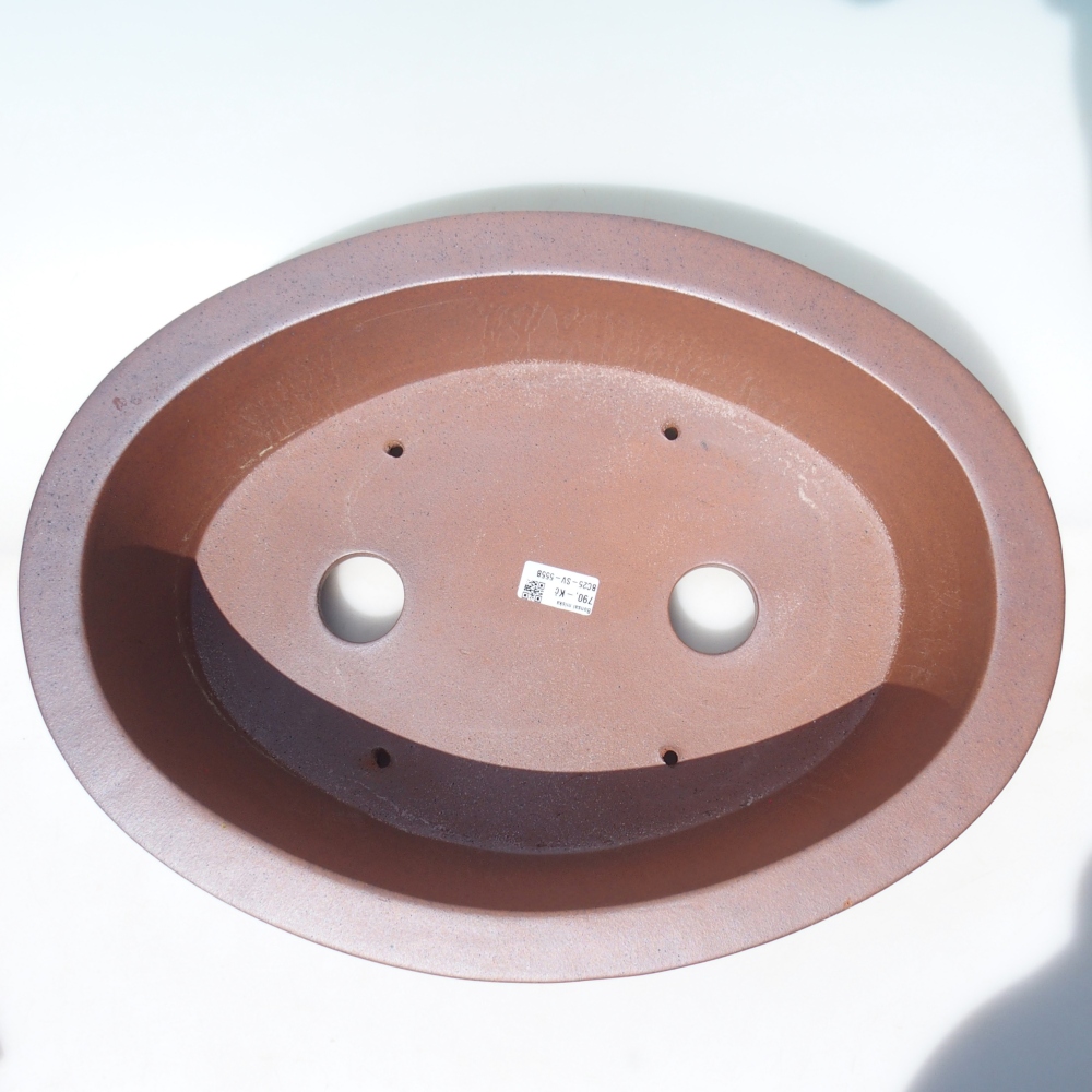 Bowl 48 x 36 x 12 cm brown - PERSONAL COLLECTION OR PALLET TRANSPORT ONLY