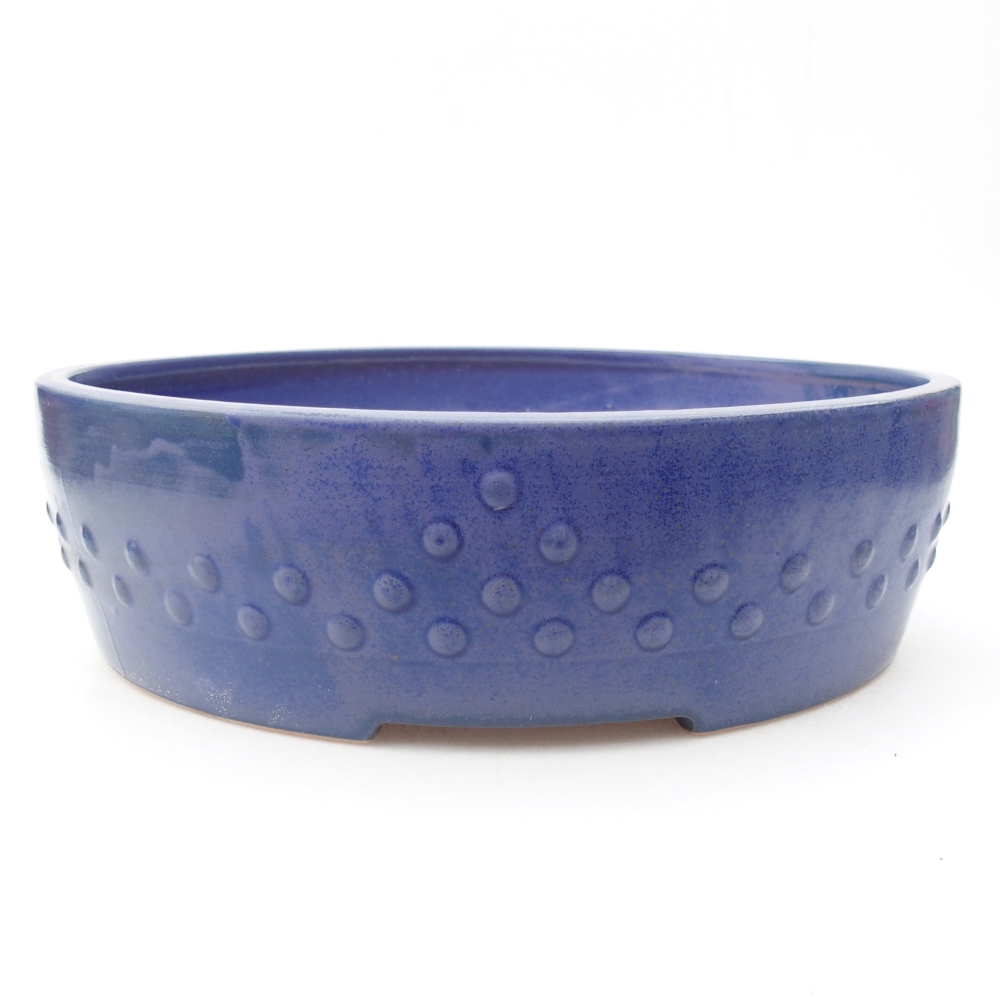 Ceramic bonsai bowl 27,5 x 27,5 x 8 cm, colour blue