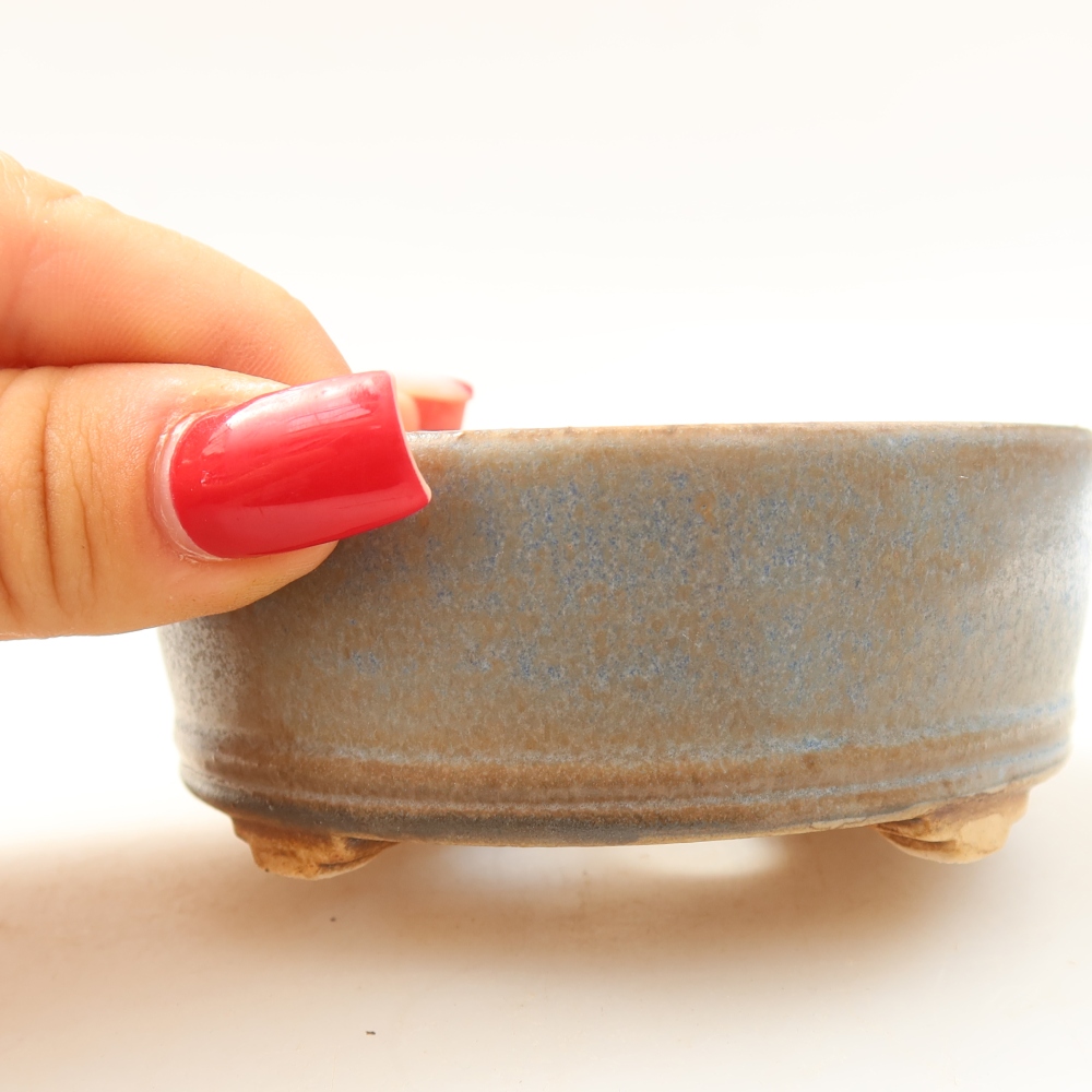 Ceramic bonsai bowl 9 x 9 x 3,5 cm, colour blue