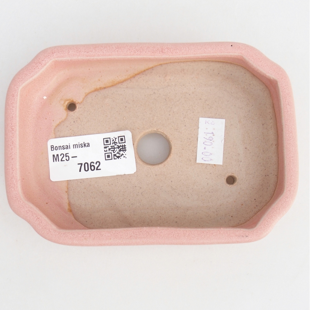 Ceramic bonsai bowl 12,5 x 9 x 3 cm, pink