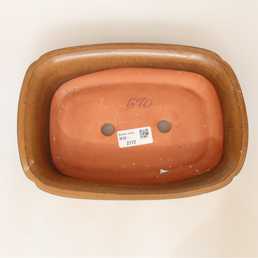 Ceramic Bowl, 24 x 17 x 6 cm, brown