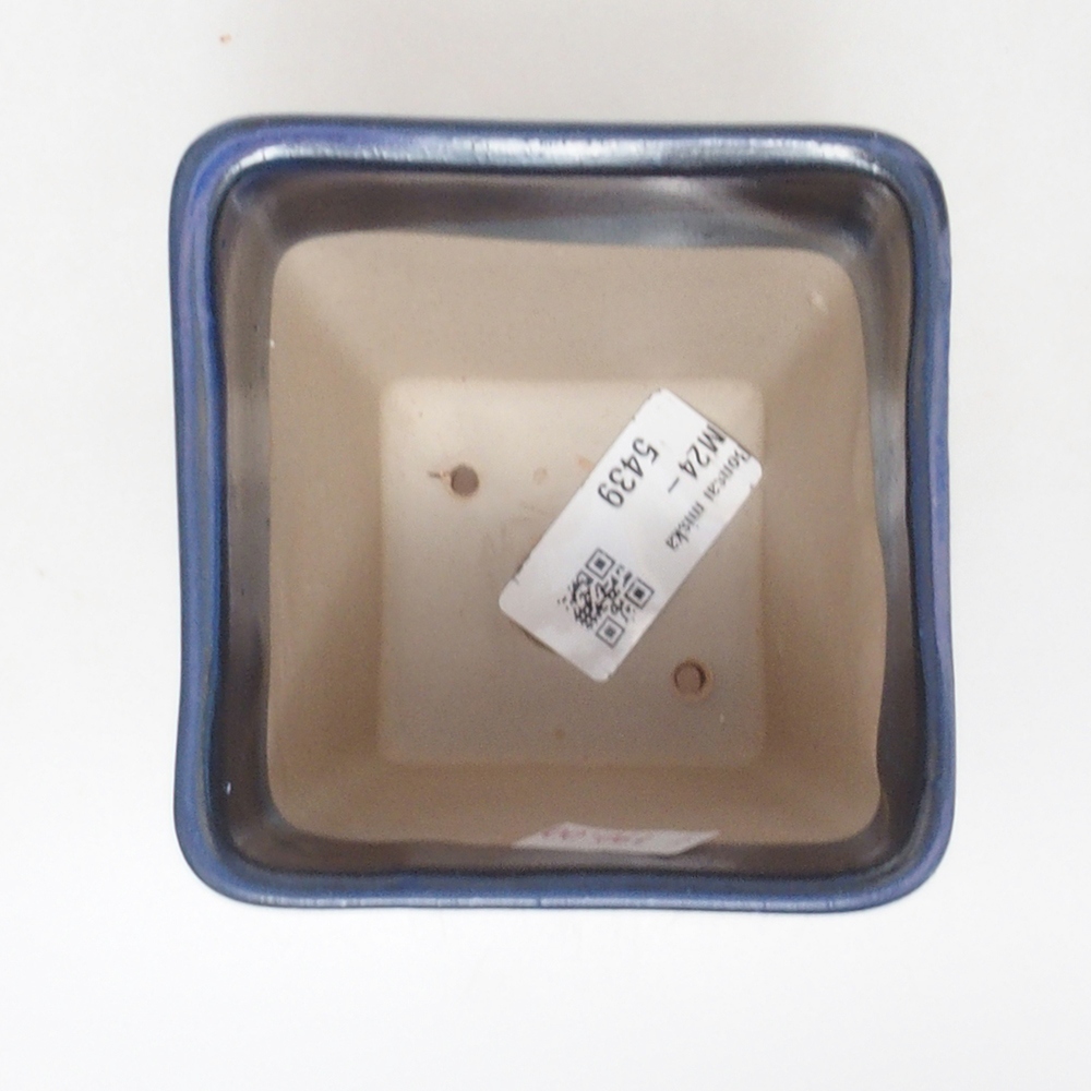 Ceramic bonsai bowl 8,5 x 8,5 x 11 cm, color blue