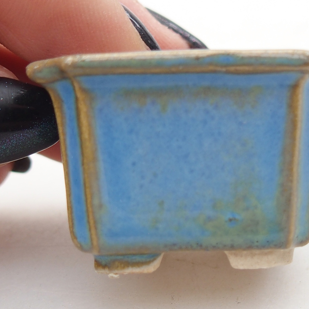 Mini bonsai bowl 3,5 x 3,5 x 2,5 cm, colour blue