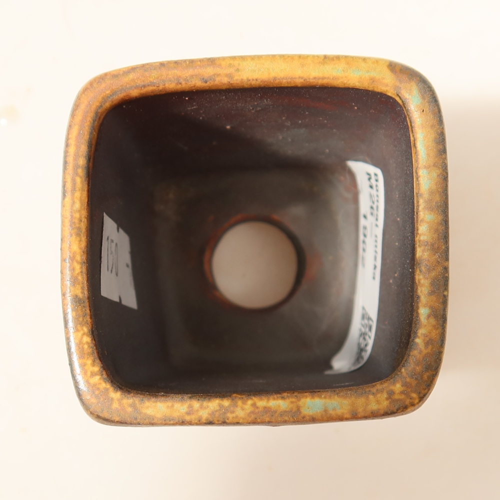 Ceramic bonsai bowl 5 x 5 x 6,5 cm, brown