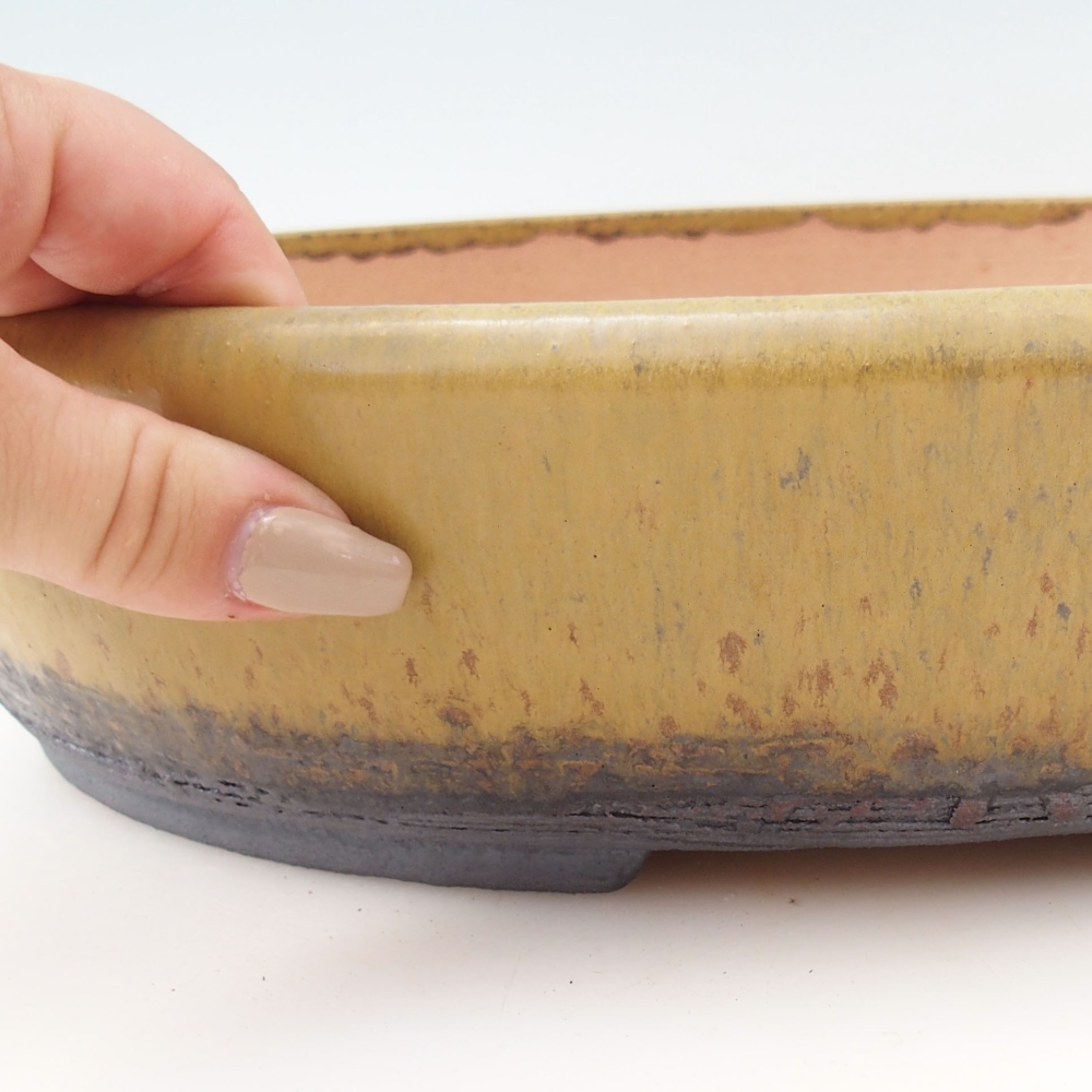 Bonsai bowl 32 x 25 x 7,5 cm , colour yellow