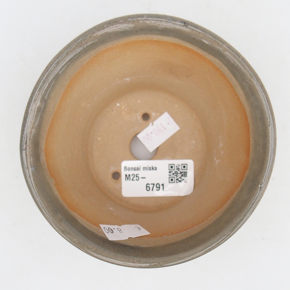 Ceramic bonsai bowl 11 x 11 x 7 cm, grey