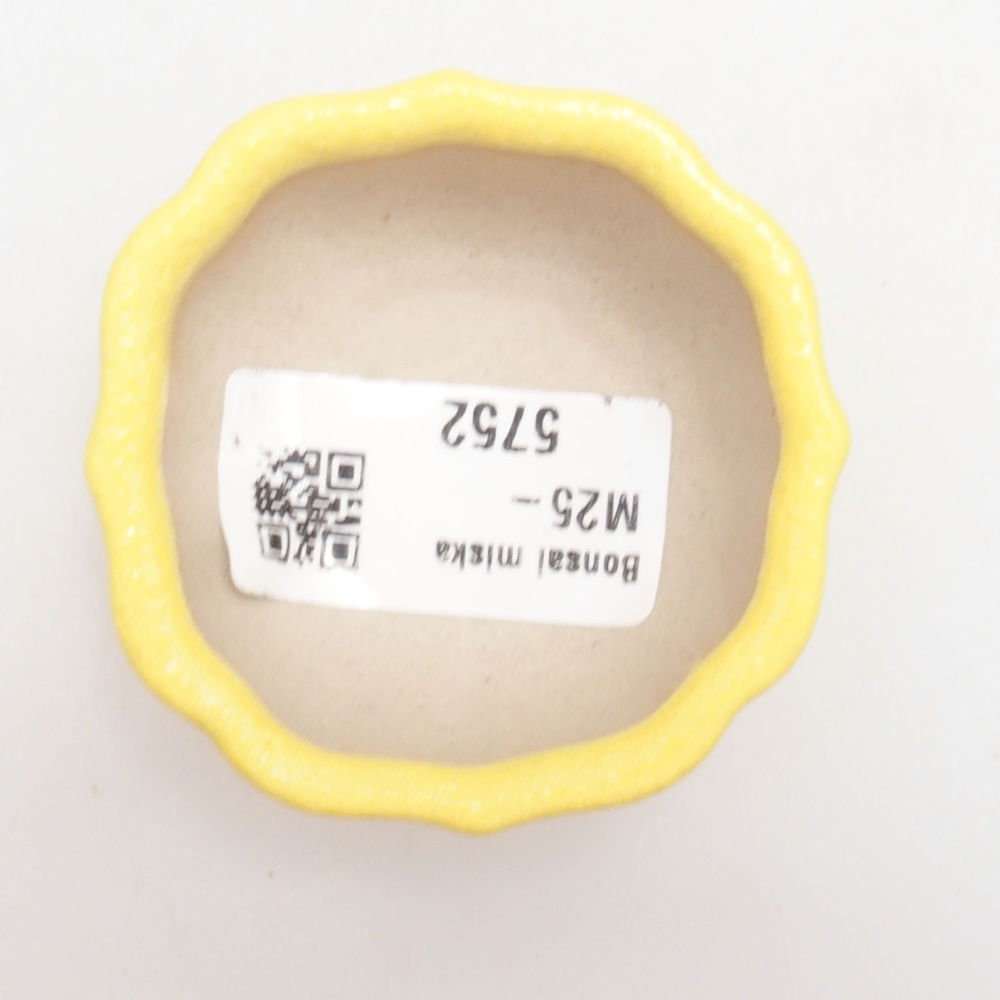 Ceramic bonsai bowl 5,5 x 5,5 x 3 cm, yellow
