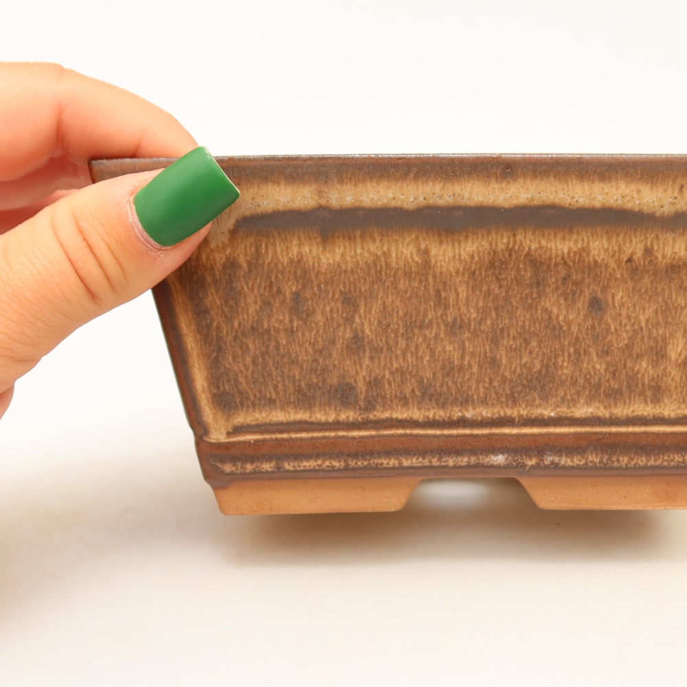 Ceramic Bowl  14.5 x 12.5 x 7 cm, brown