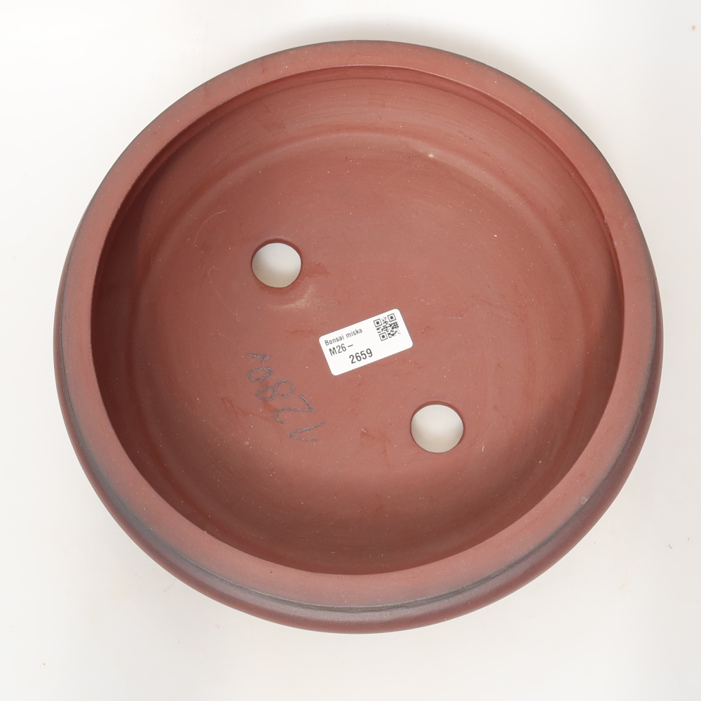 Ceramic Shell  24.5 x 24.5 x 7.5 cm, brick red